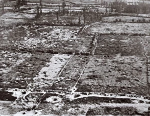 Auerbach Collection: Aerial view near Neuve Eglise, West Flanders, Belgium, WW1