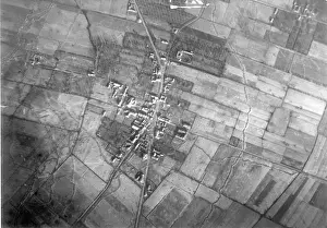 Chapelle Prints: Aerial view of Neuve Chapelle 1915