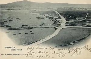 Aerial view of North Front, Gibraltar