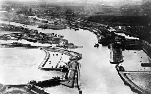 Ostende Prints: Aerial view of Ostend, Belgium, WW1