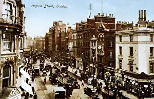 Sunblind Prints: Aerial view of Oxford Street, Central London