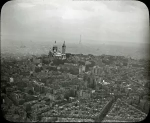 *NEW* Glass Lantern Slide Scans Collection: Aerial view of Paris
