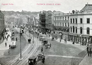 Patrick Collection: Aerial view of Patrick Street, Cork, Munster, Ireland