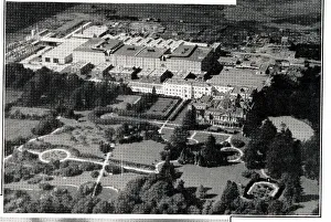 Aerial view of Pinewood Studios at Iver Heath, Bucks