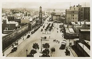 Aerial view of Place de France, Casablanca, Morocco