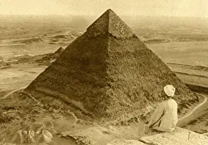 Pyramids Prints: Aerial view of the Pyramid of Khafre, Giza, Egypt