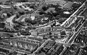 Madame Collection: Aerial view of Regents Park in London