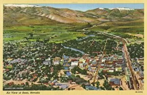 Reno Collection: Aerial view of Reno, Nevada, USA