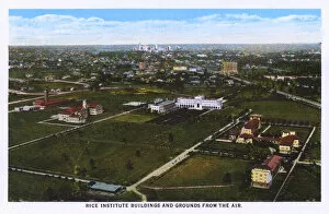 Houston Collection: Aerial view, Rice Institute, Houston, Texas, USA