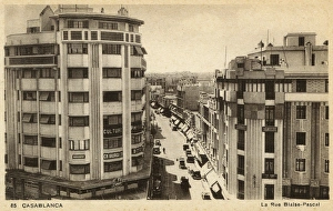 Images Dated 2nd June 2017: Aerial view of Rue Blaise-Pascal, Casablanca, Morocco