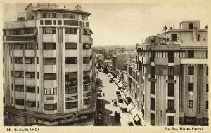 Surgery Prints: Aerial view of Rue Blaise-Pascal, Casablanca, Morocco
