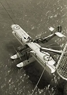 Aerial view of seaplane