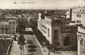 Moorish Prints: Aerial view of Sfax (Sifaks), Tunisia, North Africa