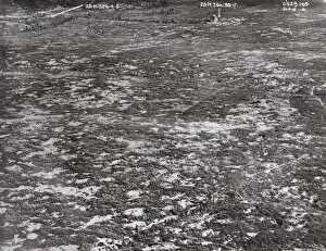 Images Dated 3rd February 2017: Aerial view, shelled area in Northern France, WW1
