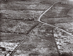 Images Dated 3rd February 2017: Aerial view, shelled area in Northern France, WW1