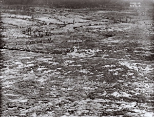 Images Dated 3rd February 2017: Aerial view, shelled area in Northern France, WW1