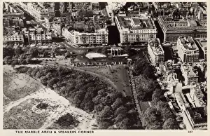 Aerial View of Speakers Corner, Hyde Park and Marble Arch