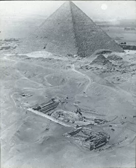 *NEW* Glass Lantern Slide Scans Collection: Aerial view of the Sphinx