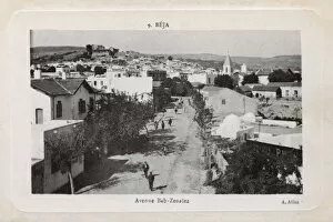 Images Dated 13th June 2017: Aerial view of a street in Beja, Tunisia, North Africa