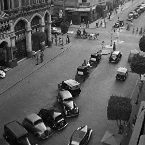 Aerial view of a street in Cairo, Egypt