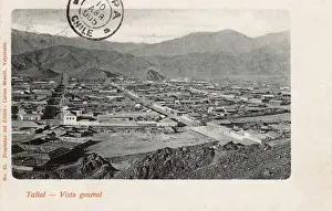 Nitrate Prints: Aerial view of Taltal, Antofagasta, Chile, South America