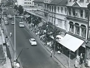 Pedestrians Prints: Aerial view of Terminus Road, Eastbourne, Sussex