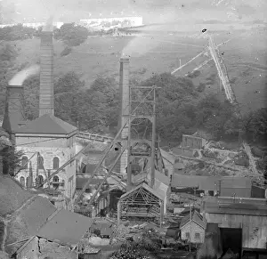 Aerial view of Tirpentwys Colliery, Pontypool, South Wales