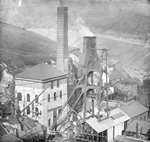 Aerial view of Tirpentwys Colliery, Pontypool, South Wales