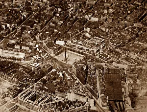 Aerial view of Trafalgar Square, London