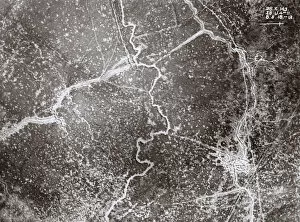 Fields Gallery: Aerial view of trenches, West Flanders, Belgium, WW1