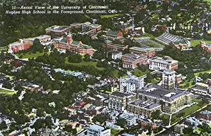 Aerial view, University and School, Cincinnati, Ohio, USA