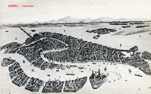 Arrangement Prints: Aerial View of Venice, Italy