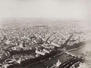 Aeriel view of Paris city centre, France