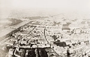 Aeriel view of Paris city centre, France