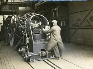 An aero engine test house at the Armstrong Siddeley works