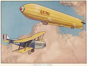 Aeroplane and airship