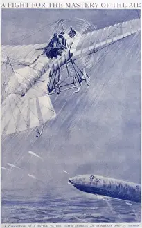 Aeroplane Airship Duel
