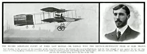 Archdeacon Collection: Aeroplane flight by Henri Farman 1908