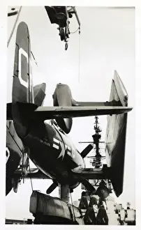 Atlanta Prints: Aeroplane on USS Atlanta, Cleveland class light cruiser