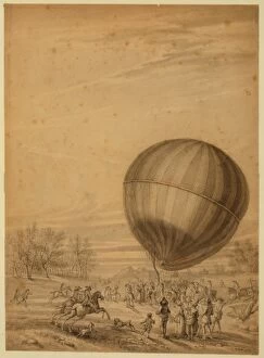 Aerostatic Gallery: The Aerostatic globe balloon, belonging to Jacques Charles