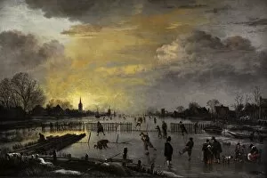 Images Dated 15th February 2012: Aert van der Neer (c. 1603-1677). Winter Landscape with Ice
