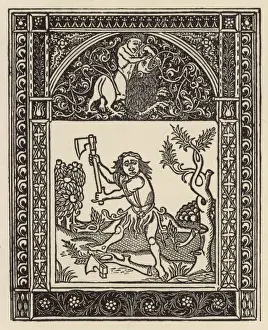 1485 Prints: Aesop - Woodcutter