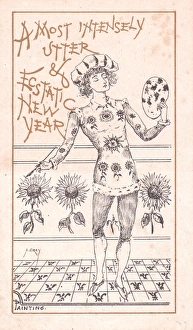 Aesthetic Gallery: Aesthetic young man on New Year card