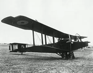 Corps Collection: AFC Handley Page biplane at Haifa, Palestine, WW1