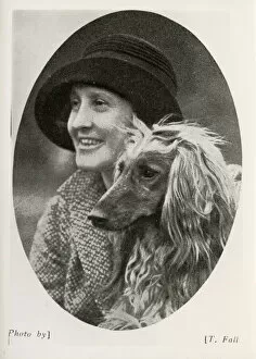 Afghan Hound - Ch. Sirdar of Ghazni with Mrs Amps - Kennel founded in 1925 Date