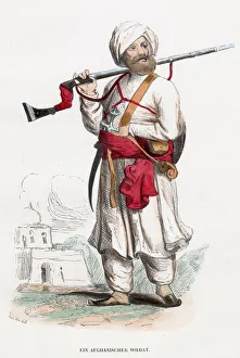 Images Dated 12th April 2021: An Afghan soldier Date: late 19th century