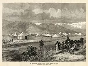 Afghanistan Gallery: Afghan War - Advanced Camp at Basawul on the Kabul River
