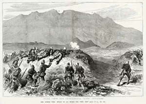 Anglo Afghan Gallery: The Afghan War: attack on Ali Musjid - the first shot (about 10 am, Nov. 21). 1