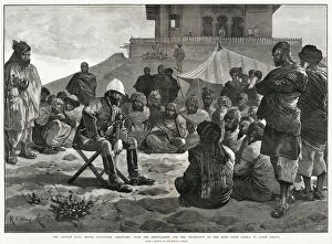 Anglo Afghan Gallery: The Afghan War: Major Cavagnari arranging with the shinwarries for the protection of
