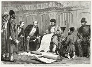 Anglo Afghan Gallery: Afghan War: signing the treaty of Gundamuk